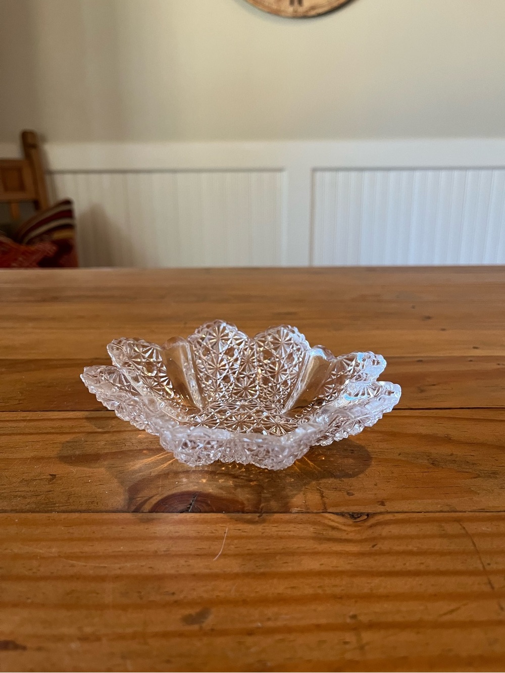Vintage Hobbs Brockunier & Co. Pressed Glass Berry Bowl